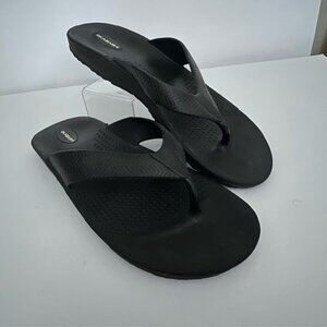 OKABASHI Mens Flip Flops, Black, Size XL